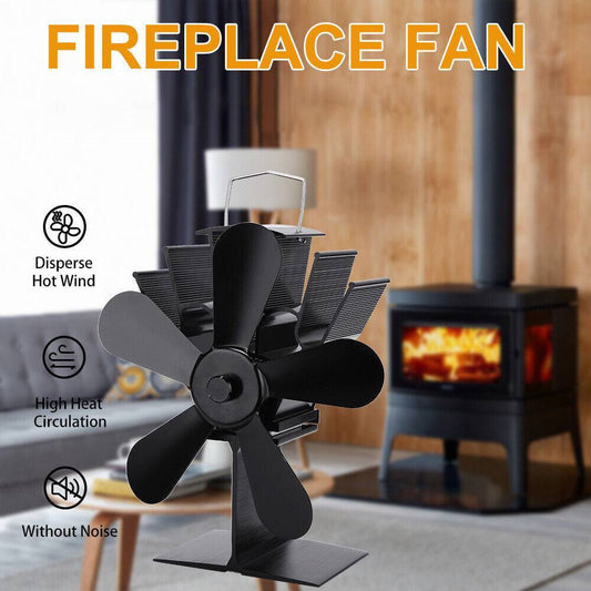 Wood Heater Fan Eco Heat Powered Self-Powered Silent For Fireplace Stove Burner