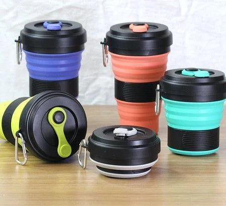 Eco-Friendly Retractable Large Foldable Silicone Cup 550ml