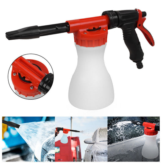 Snow Foam Car Wash Spray Gun Lance Uses Hose Pipe Sprayer 900ML Handheld Bottle