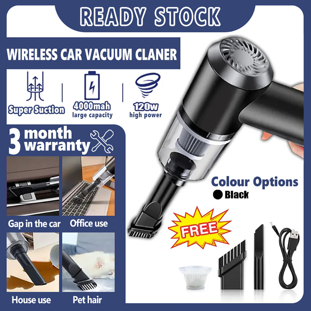 5-in-1 Cordless Car Vacuum Cleaner - High-Power 5000PA Suction, Brushless Motor, Compact & Multifunctional For Car, Home & Office